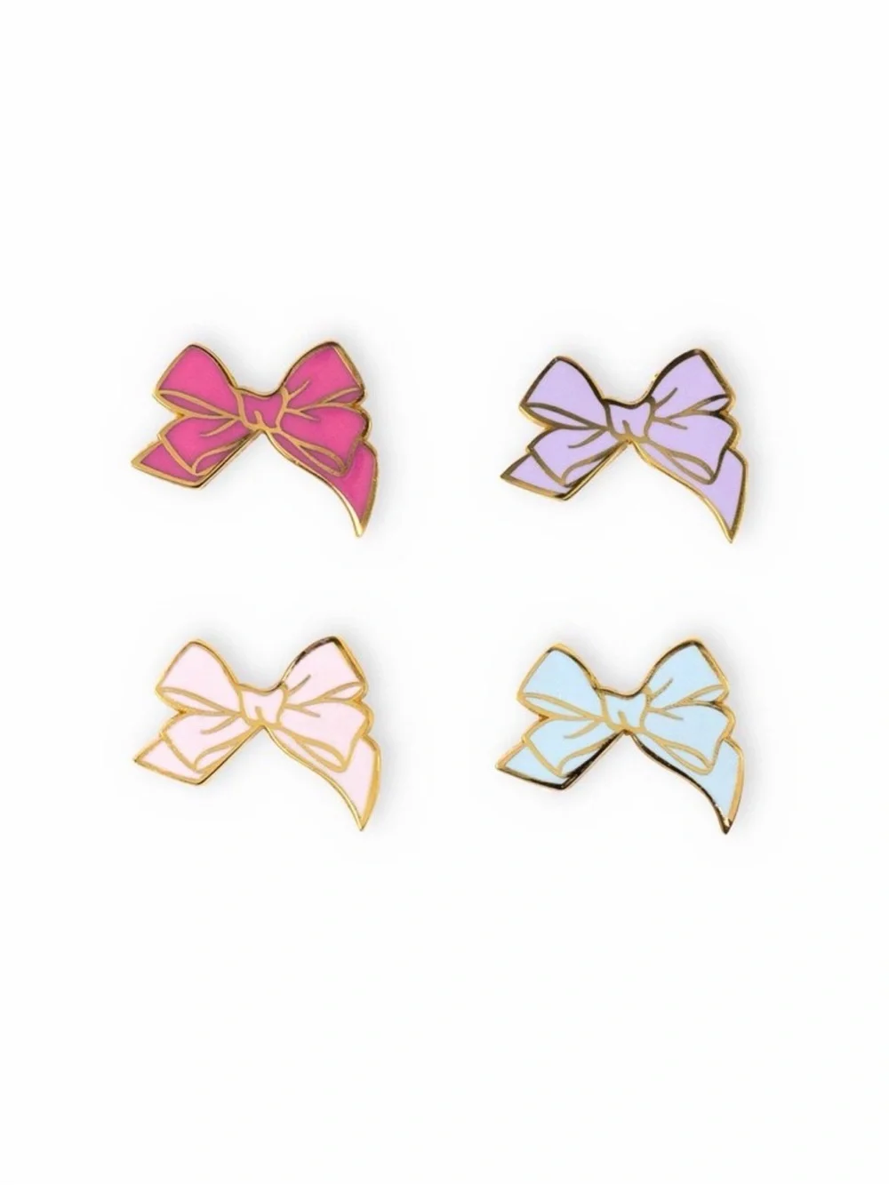 LoveShackFancy x Target - Yoobi 4pk Enamel Pins Bows Brand New